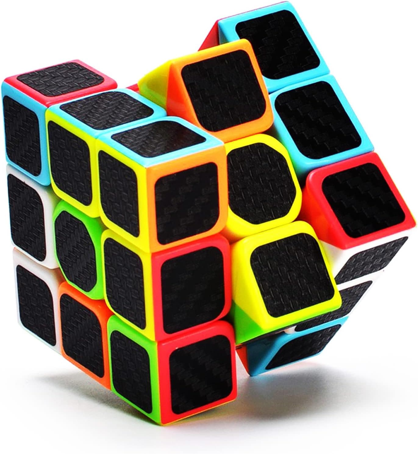 EACHHAHA Cubo de velocidade 3 x 3, cubo de velocidade, cubo mágico, profissional, suave, alta tolerância a falhas, adequado para treino pré-jogo, uso diário, presente de aniversário (fibra de carbono)
