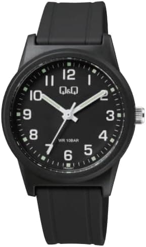 Q&Q Relógio para homem de quartzo VR35J027Y, Preto, Correia