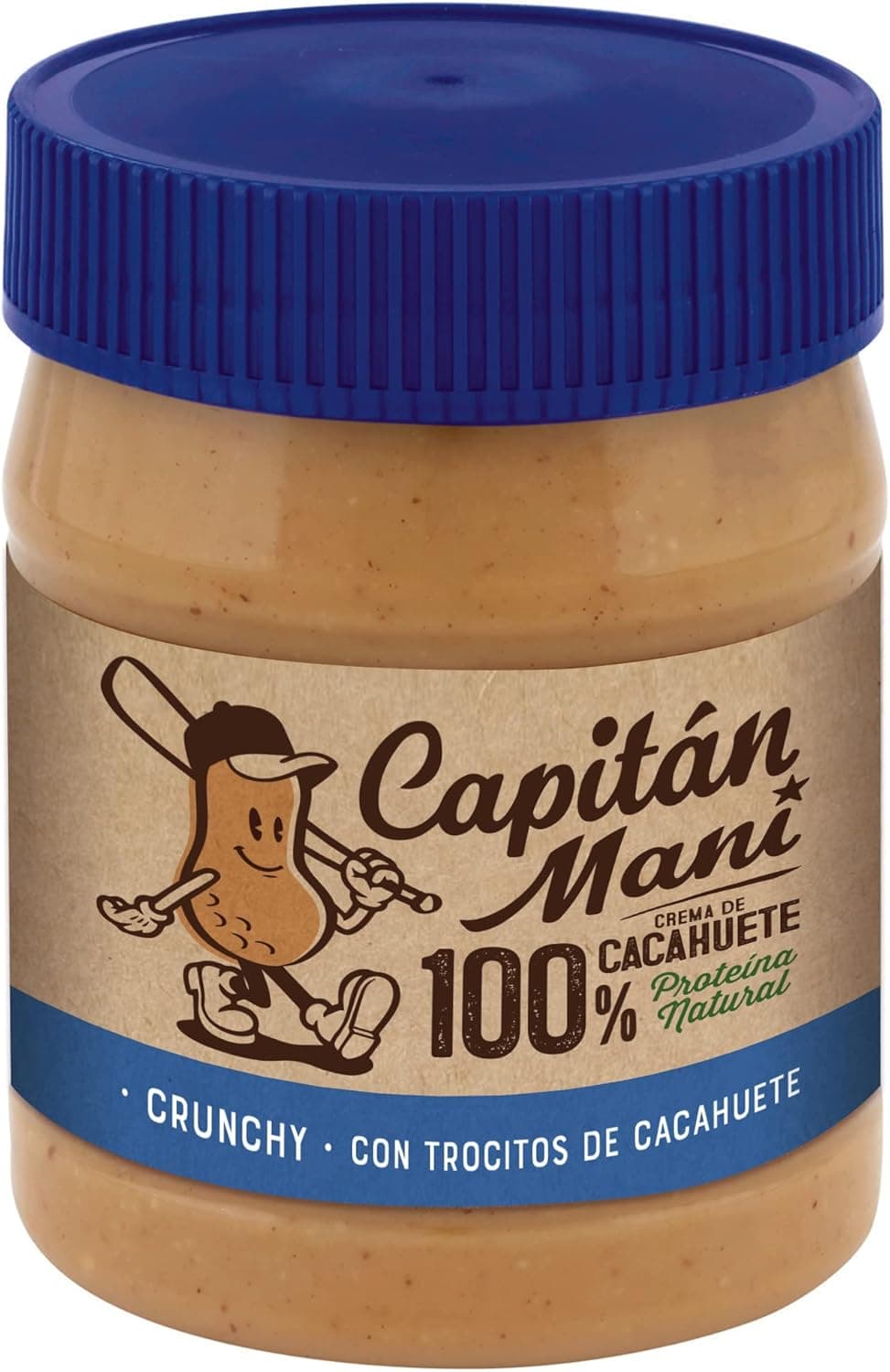 Capitão amendoim: Creme de amendoim sem adição de açúcar, com certificado Kosher e Vegana - 100% crocante - 340 gramas