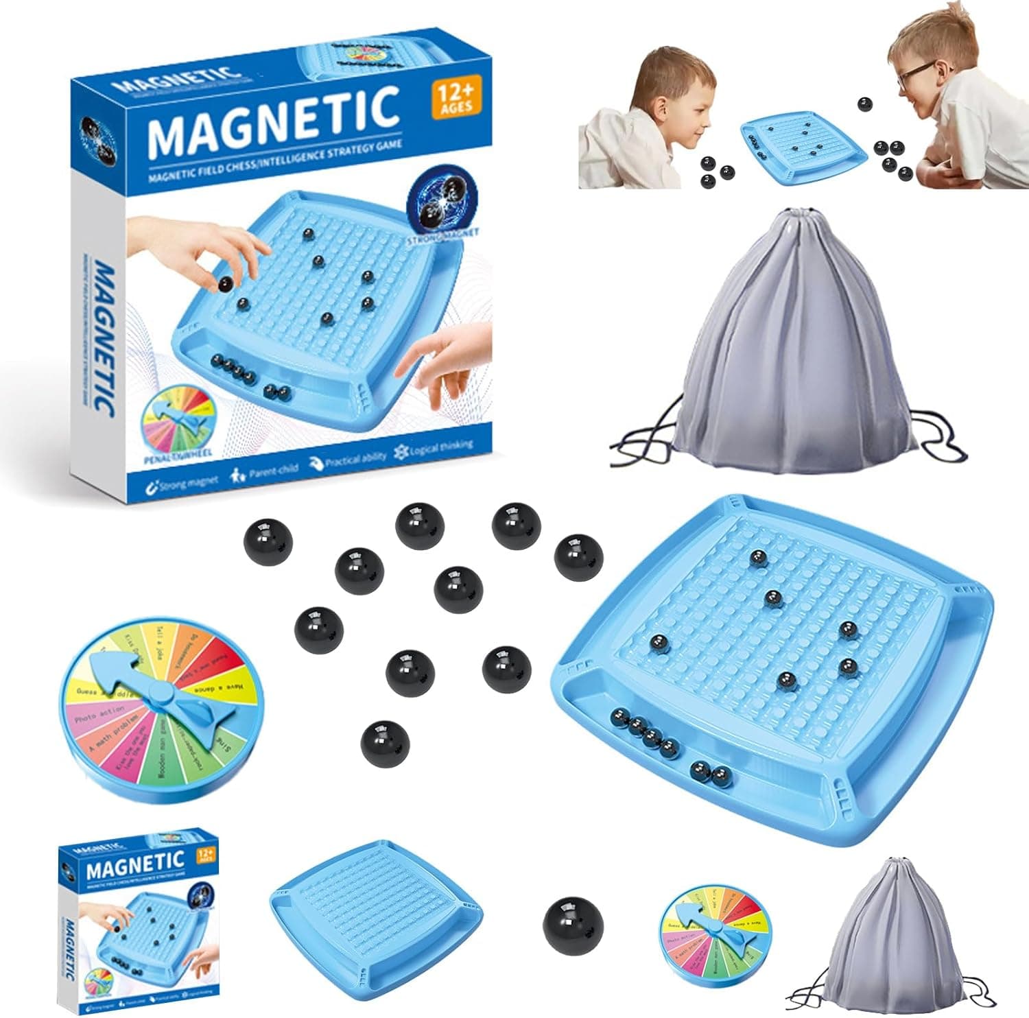 DAZZTIME Magnetic Chess Game, Battle Chess with Magnetic Effect, conjunto de ímanes de mesa, conjunto de xadrez magnético, conjunto de xadrez com ímanes portáteis, material de festa para familiares 