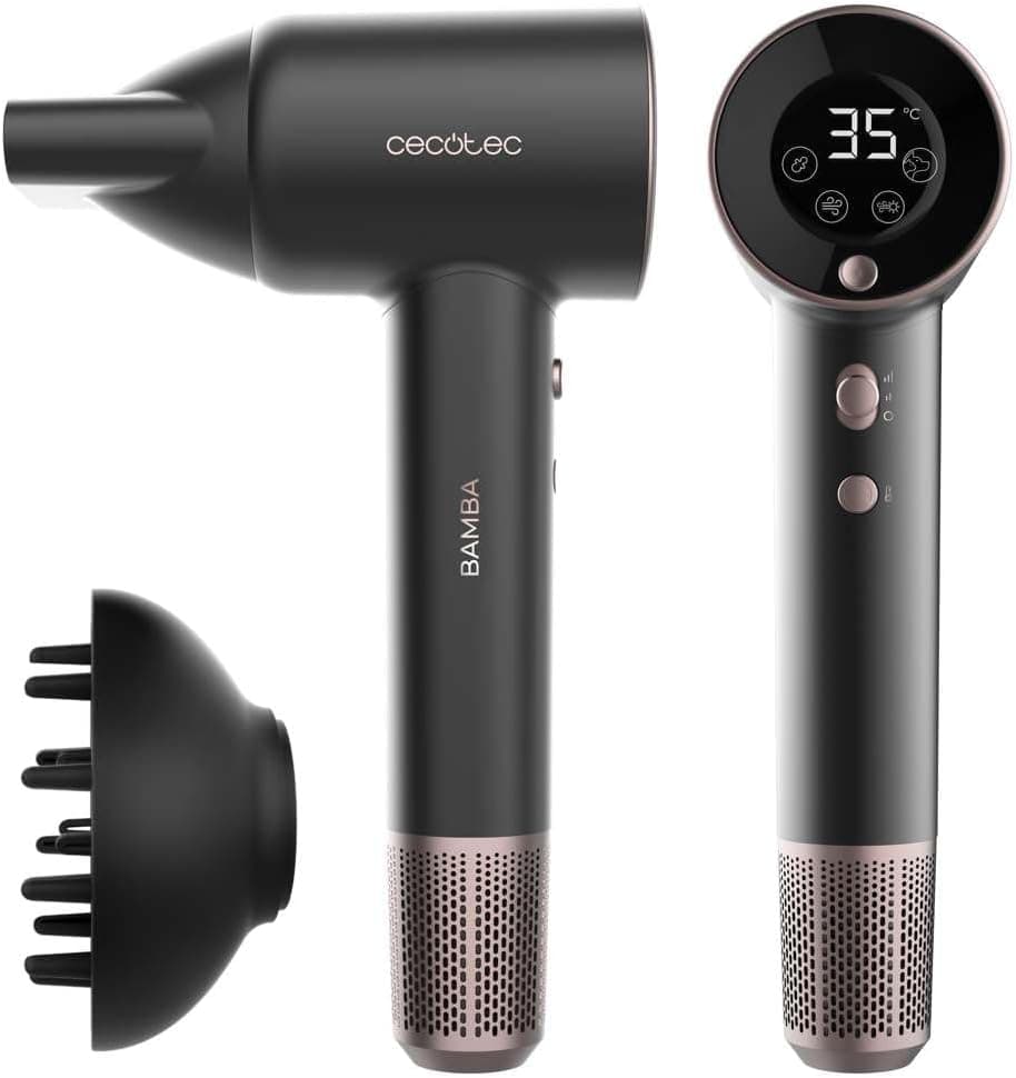 Cecotec IoniCare Rockstar AirSonic, 1800 W, grande fluxo de ar, função ExtremeProtect, Memoriza os ajustes, 4 modos: Bebê, animal de estimação, normal e secagem rápida, gerador de iões