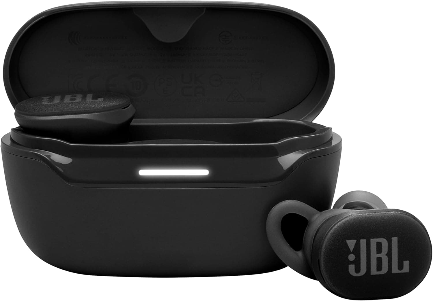 JBL Endurance Race 2, Earbuds True Wireless Bluetooth, bateria de 48 horas, resistência à água e ao pó IP68, cancelamento de ruído, som Pure Bass, ambiente inteligente, modos desportivos, preto