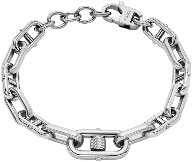 Fossil Knox JF04883040 Pulseira de aço inoxidável para homem, Eine Grösse, aço inoxidável, não é uma pedra preciosa, Aço inoxidável, Sem Pedra Preciosa