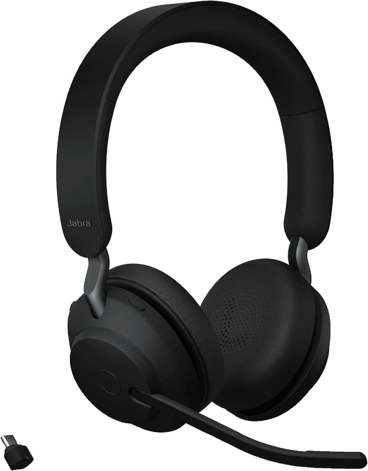 Jabra Evolve2 65, MS Stereo auriculares sem fios diadema escritório/centro de chamadas USB tipo C Bluetooth preto