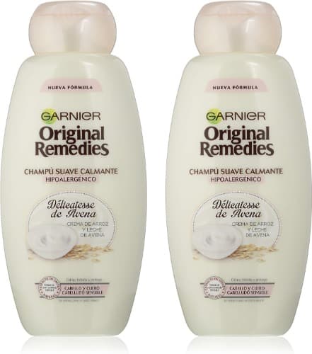 Garnier Original Remedies Delicatesse de aveia champô couro cabeludo sensível, 600 ml x 2