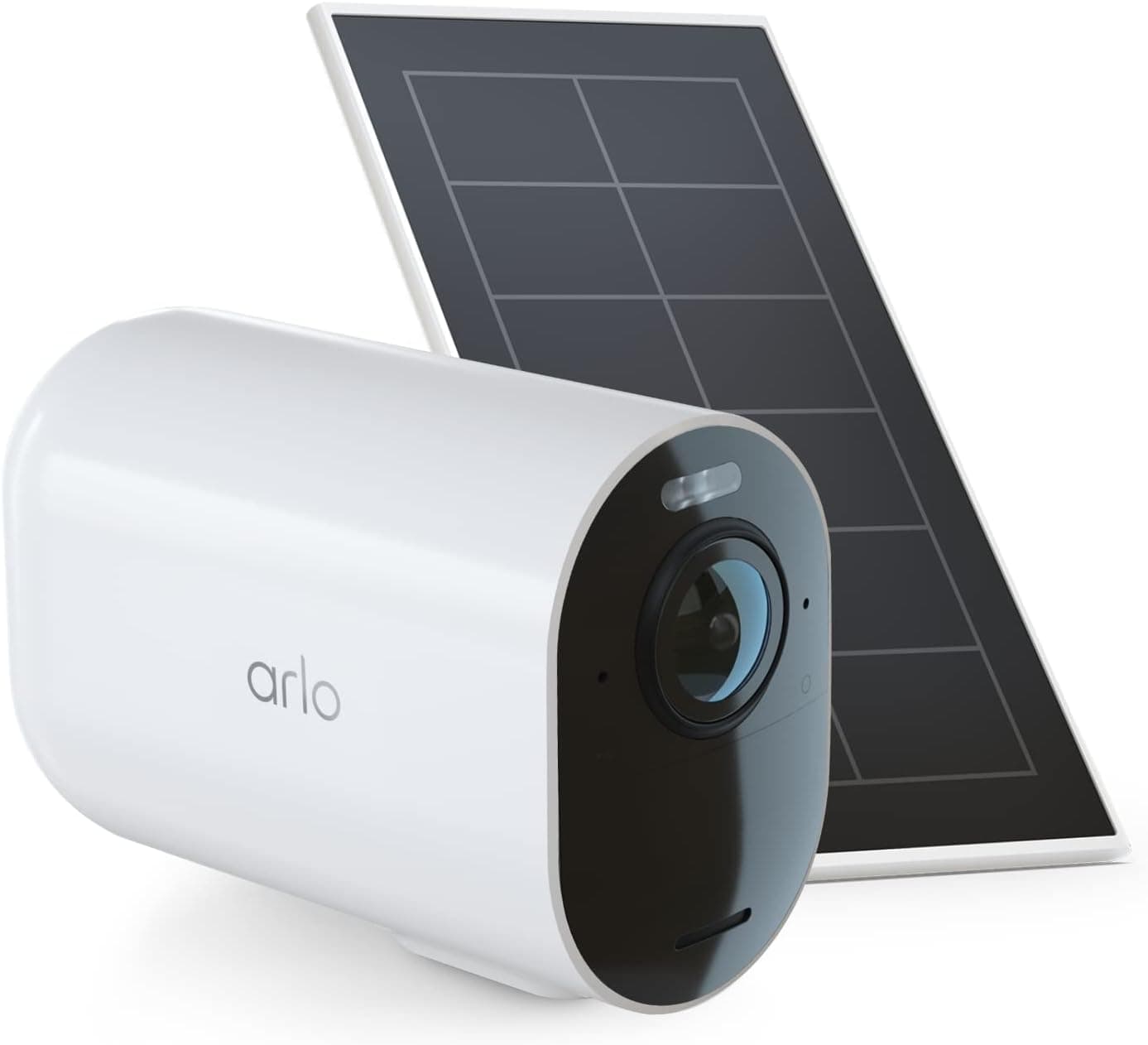 Arlo Ultra 2 XL, câmara de vigilância 4k com painel solar, visão noturna colorida, bateria de 12 meses, farol e alarme integrados, 90 dias seguros incluídos