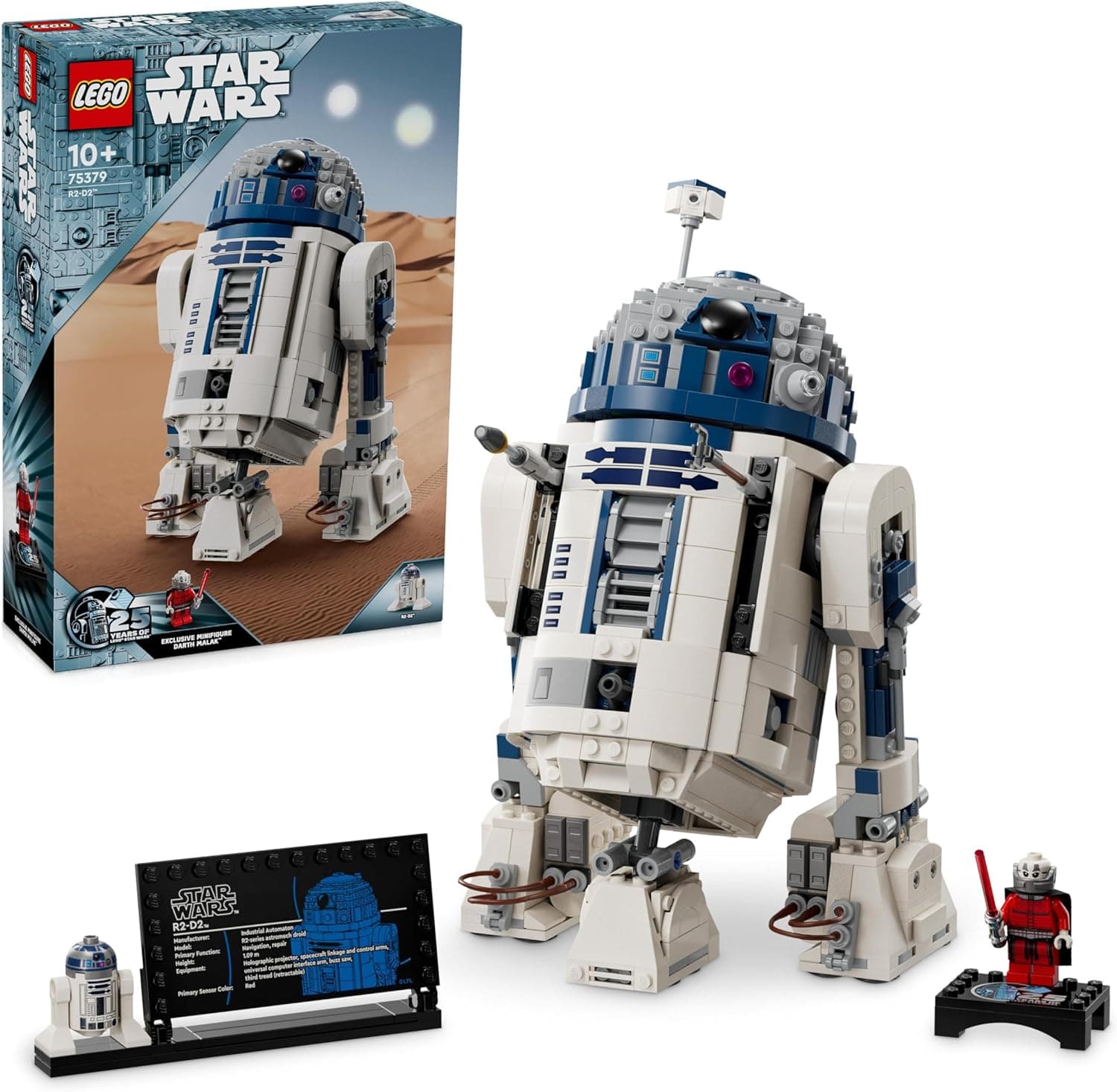 LEGO Star Wars R2-D2 75379 | Figura de construção articulada com cabeça giratória, periscópio e ferramentas para crianças a partir dos 10 anos