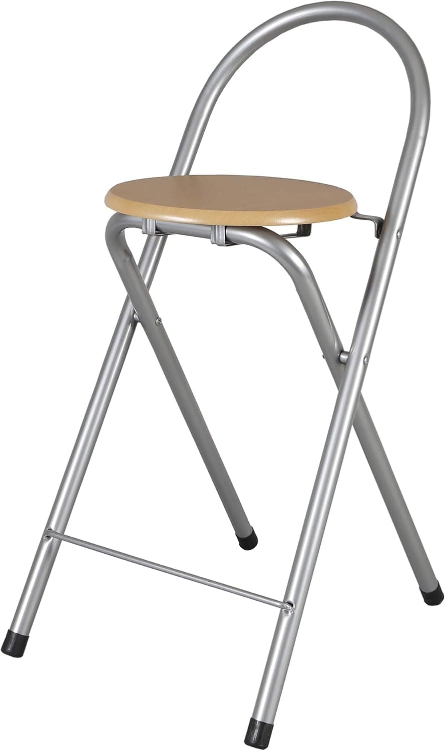 bolata The Secret Home - Banqueta dobrável de cozinha - cadeira dobrável de metal e madeira - cadeira adequada para interior e exterior - altura: 80 cm x comprimento: 40 cm