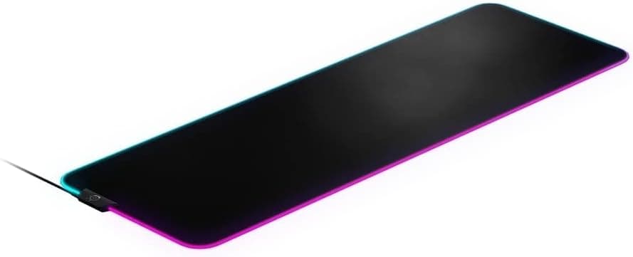 SteelSeries QcK Prism XL - Tapete de rato para jogos - iluminação RGB de 2 zonas - iluminação de eventos em tempo real - otimizada para sensores de jogo - tamanho XL (900 mm x 300 mm x 2 mm)