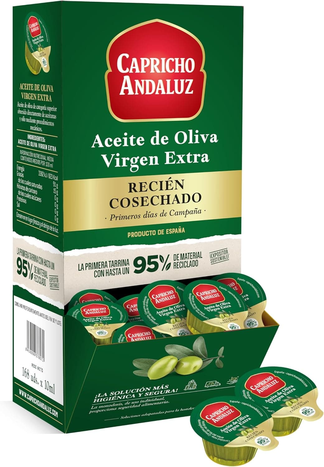 CAPRICHO ANDALUZ Azeite virgem extra recém-colhido, 120 mini embalagens de 15 ml