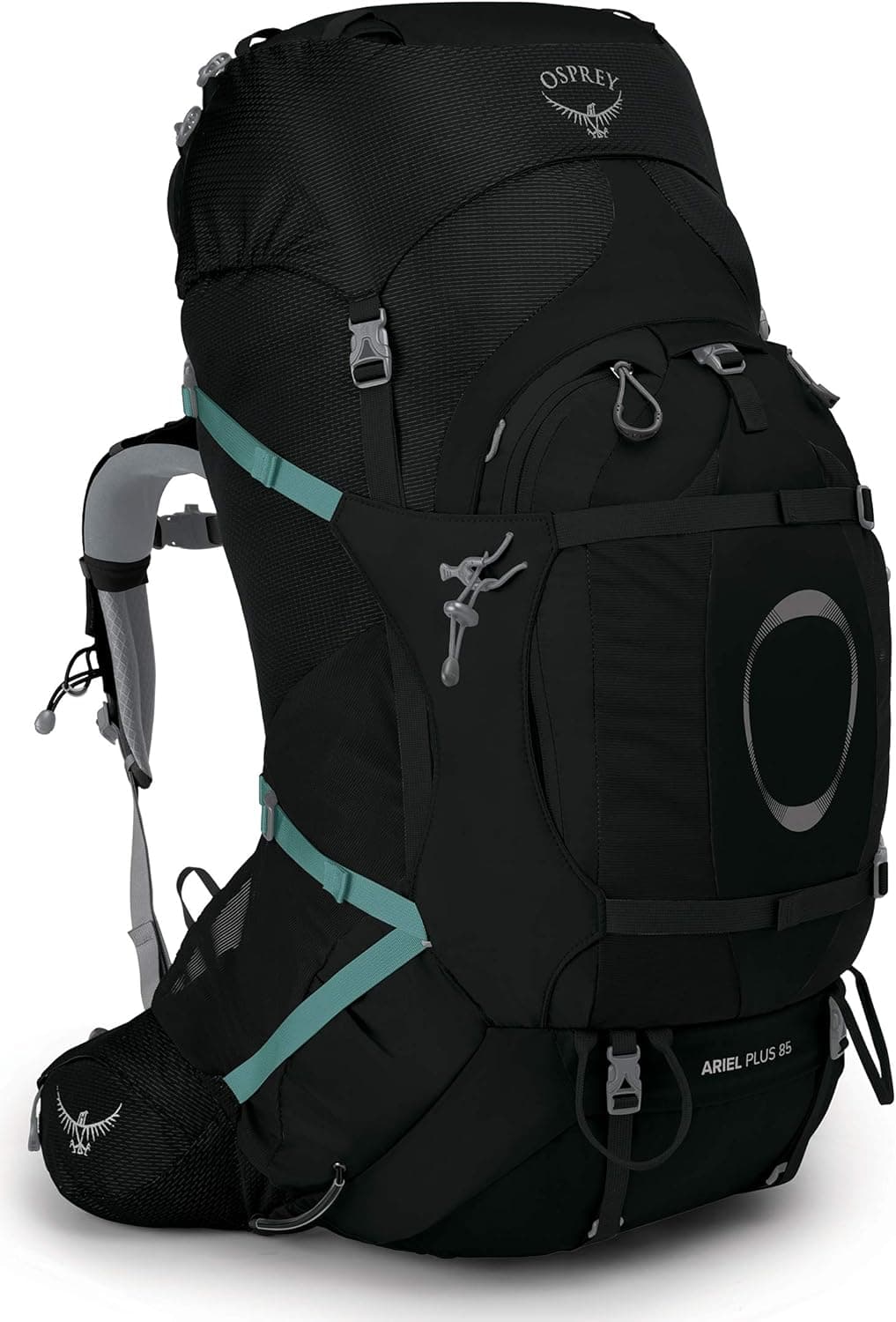 OSPREY Ariel Plus 85 Black XS/S 10002904, Mochila de caminhada 76 x 40 x 38 cm