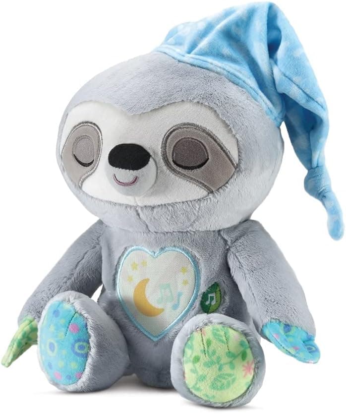 VTech 80-548222 Canções de berço para dormir de bebé preguiçoso | Peluche para bebés 0-36 meses | Versão ESP | cinzento, único