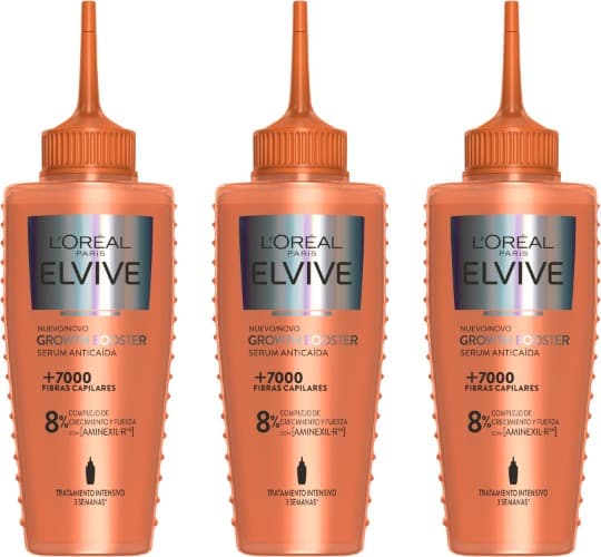 L'Oréal Paris Elvive Growth Booster | Sérum antiqueda de cabelo para crescimento, 100 ml x 3