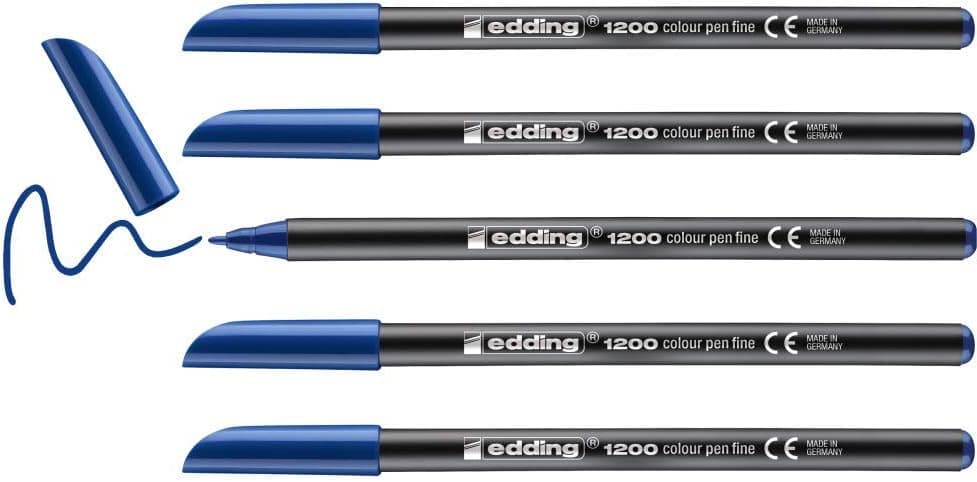 Marcador edding ponta fibra 1200 azul aço n.17 ponta redonda 0,5 mm