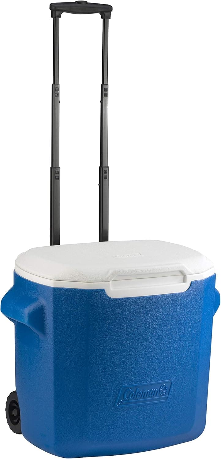 Coleman 28 QT Performance Wheeled Cooler - frigorífico com rodas, capacidade de 26 litros, frigorífico portátil e rígido, suporte alimentos