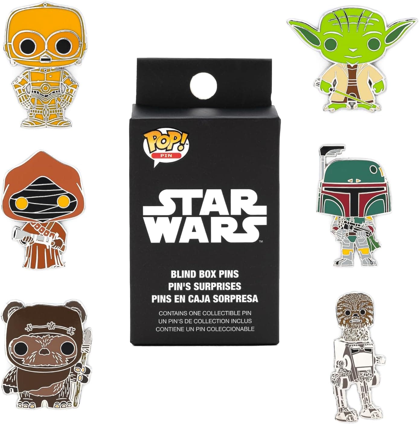 Loungefly Pin - Disney - Star Wars - Blind Enamel Pin Purchase - Star Wars alfinetes de esmalte - broche colecionável - para mochilas e malas