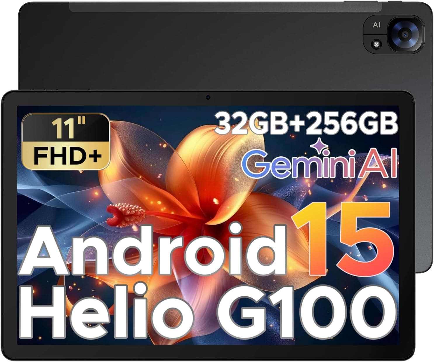 DOOGEE Tab E3 (11") Tablet Android 15 com 32 GB RAM (8 GB física + 24 GB virtual), 256 GB ROM, ecrã FHD 90 Hz, bateria 8800 mAh, câmaras 13 MP + 5 MP, Dual SIM 4G, WiFi 5G e desbloqueio facial