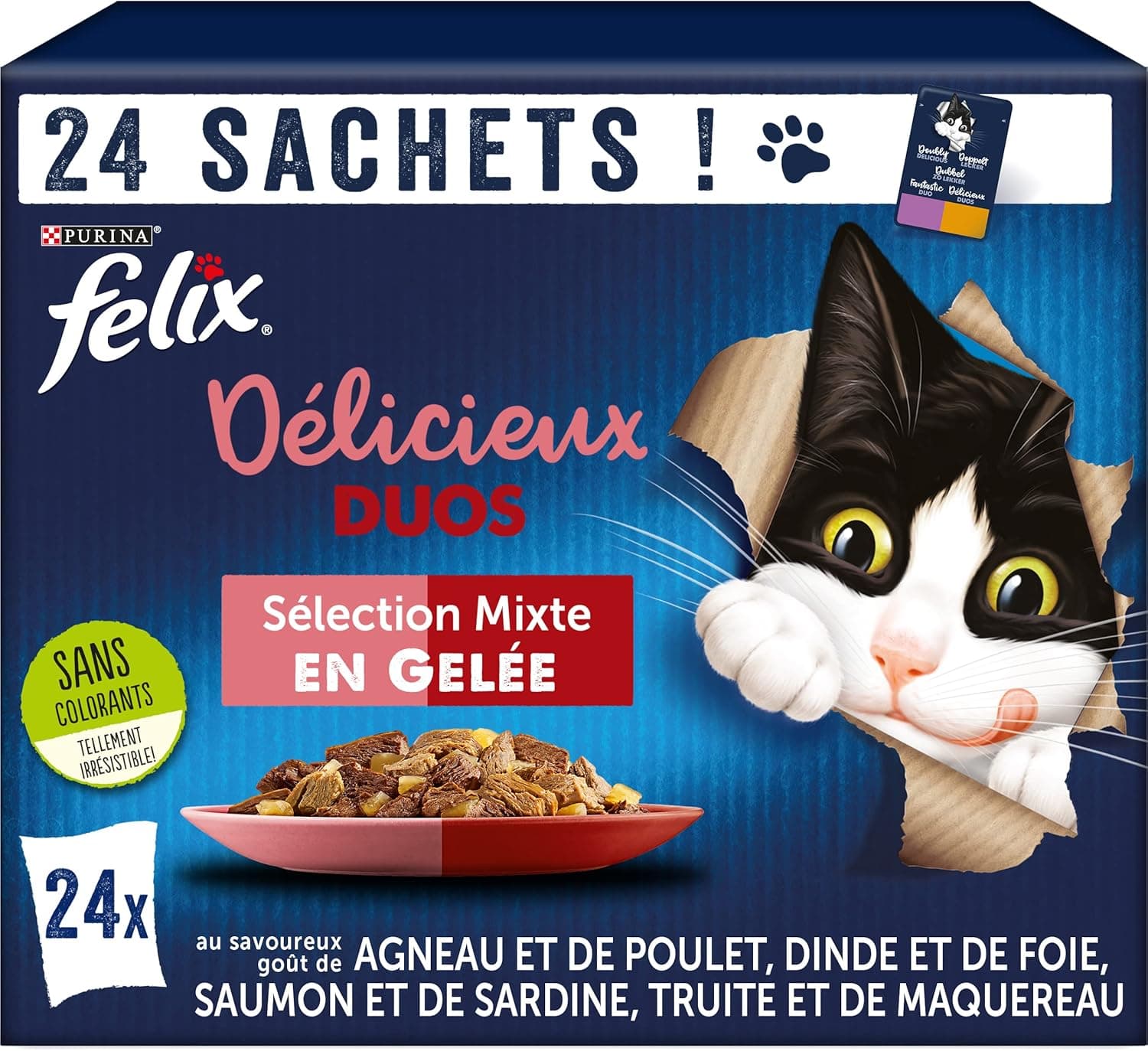 Felix Delicious Duos de geleia - seleção mista - 24 x 85 g Todos os tamanhos