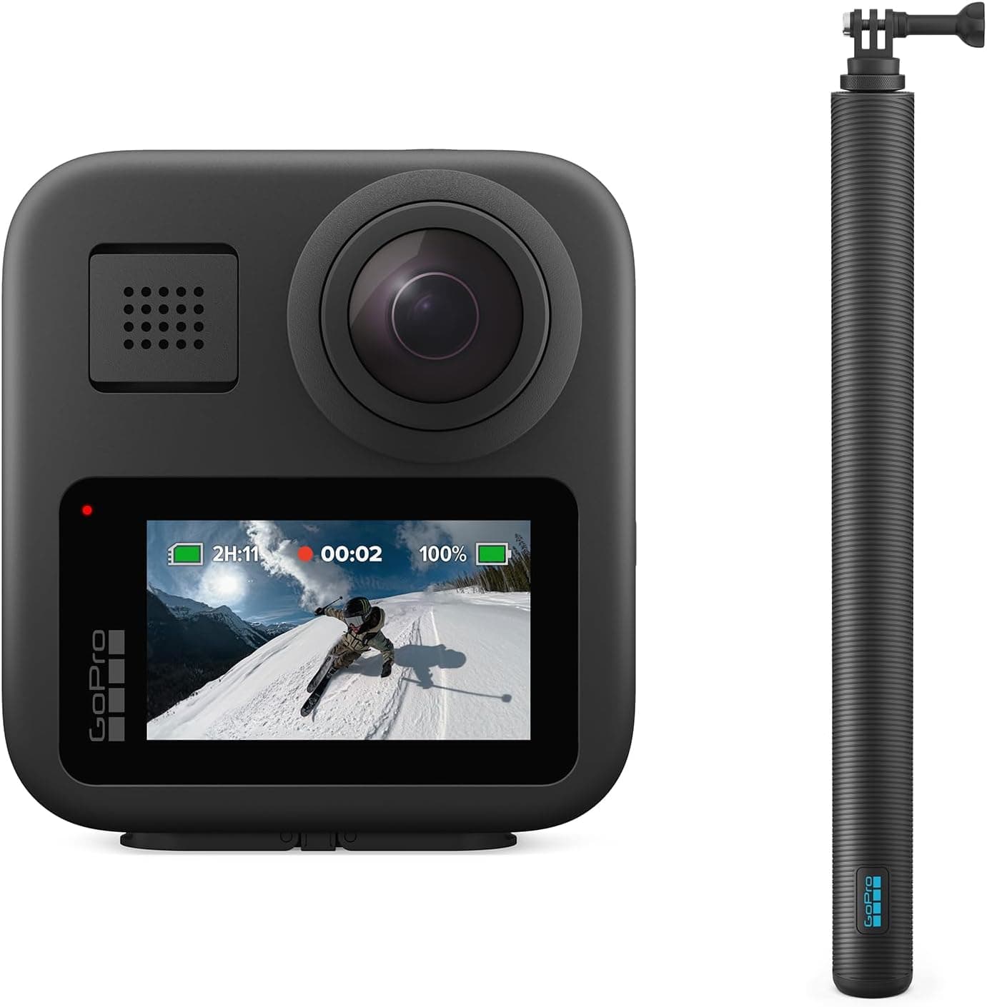 GoPro MAX 360 | Câmara de ação com vara de extensão em fibra de carbono de 2,7 m
