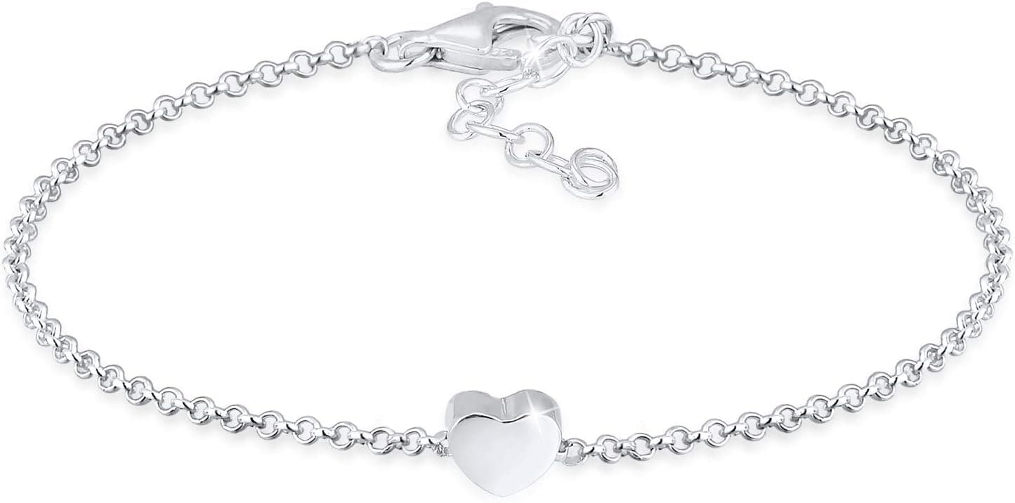 Elli Pulseiras mulheres coração pingente amor filigrana em prata de lei 925