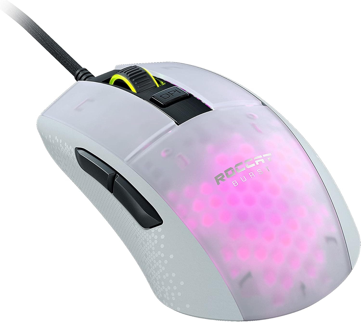 Roccat - Rato óptico gamer com fio RGB Burst Pro branco para PC (Windows)