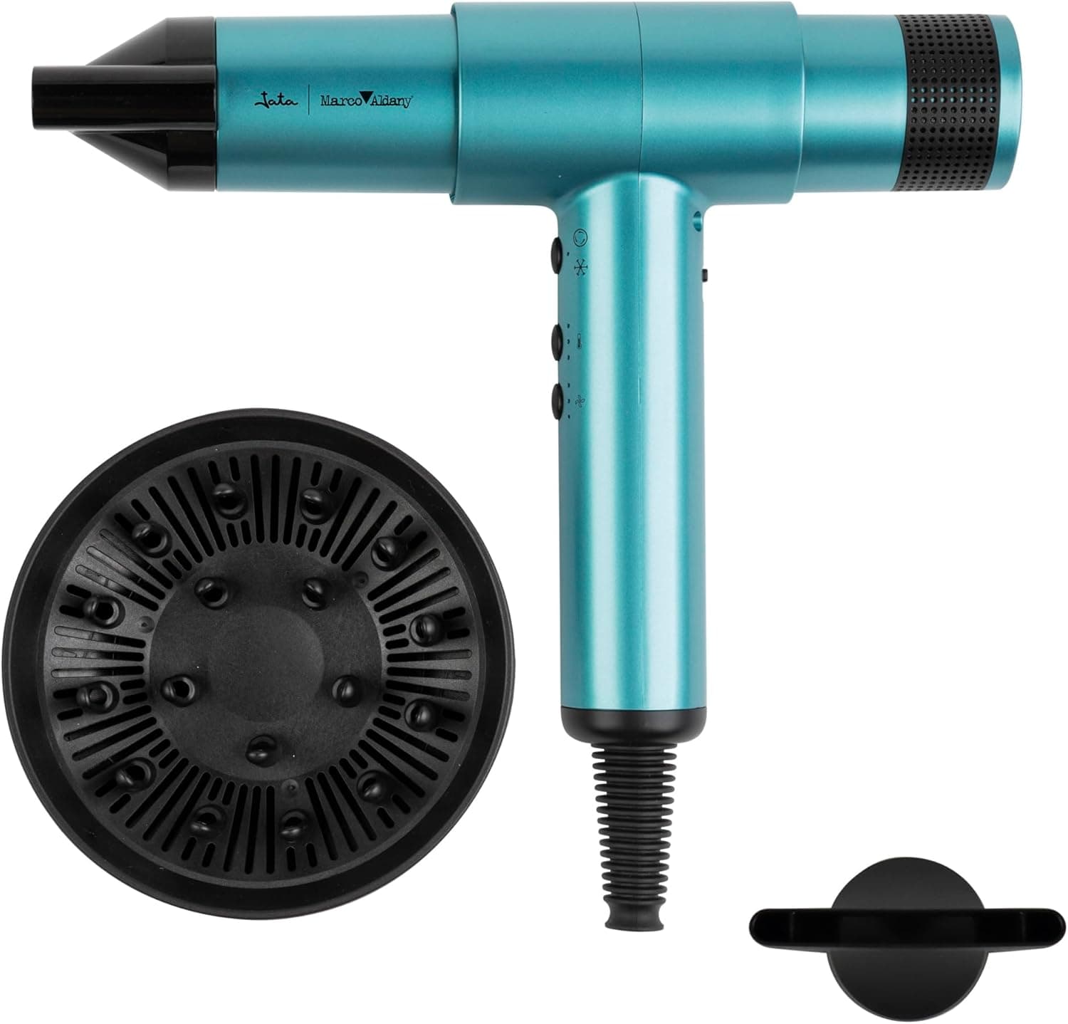 JATA JBSC5577 - Secador de cabelo profissional iónico 2000 W. Moldura Aldany. Motor BLDC 110.000 rpm. Secagem rápida. Controlo de temperatura e velocidade do ar. Cabelo saudável, brilhante, sem