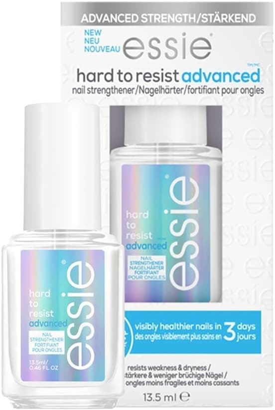 Essie Tratamento redutor de unhas Hard to Resist Advanced, com tecnologia MSM, testado clinicamente, transparente, 13,5 ml