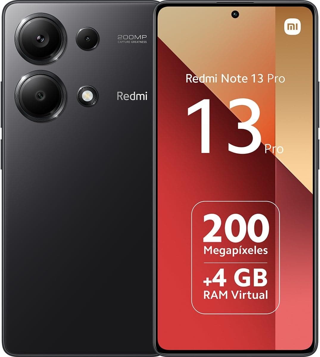 Xiaomi Redmi Note 13 Pro 4G Smartphone de 8+256 GB, ecrã de 6,67" AMOLED FHD+ 120Hz, Mediatek Helio G99 Ultra, câmara tripla de até 200 MP, Hypercharge 67W