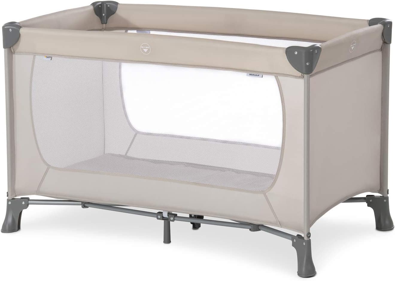 hauck Berço de viagem Dream N Play, parque infantil, desde o nascimento até 15 kg, 120 x 60 cm, bege