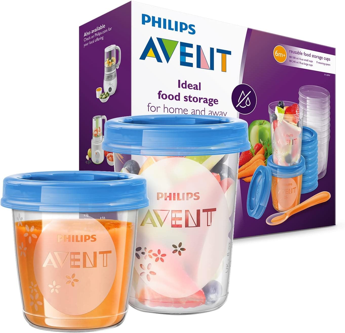 Philips Avent 20 copos de armazenamento de alimentos 