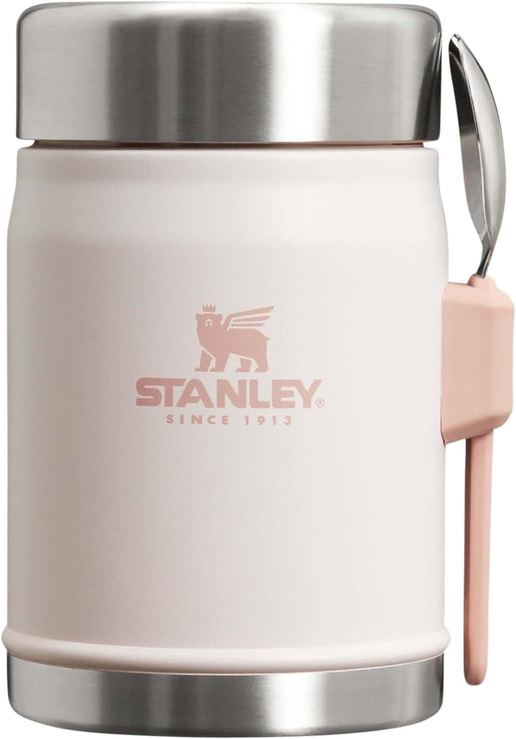 Stanley Classic Legendary Lancheira térmica 0,4 L com Spork - mantém o frio ou o calor 7 horas - Termo comida quente para adulto - aço inoxidável, sem BPA, adequado para máquina de lavar louça, Rose