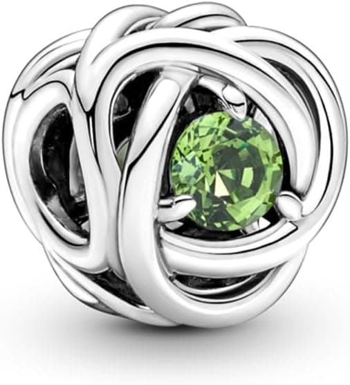 PANDORA Moments Disse de prata de lei com design de círculo da eternidade com zircões cúbicos