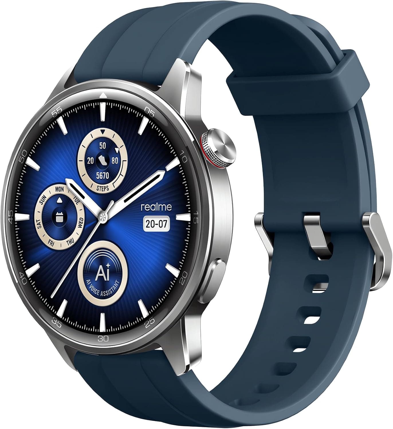 realme Watch S2 Smartwatch com ecrã AMOLED de 1,43", resistente ao pó e à água IP68, esferas personalizáveis, motor super AI, bateria de 20 dias, preto