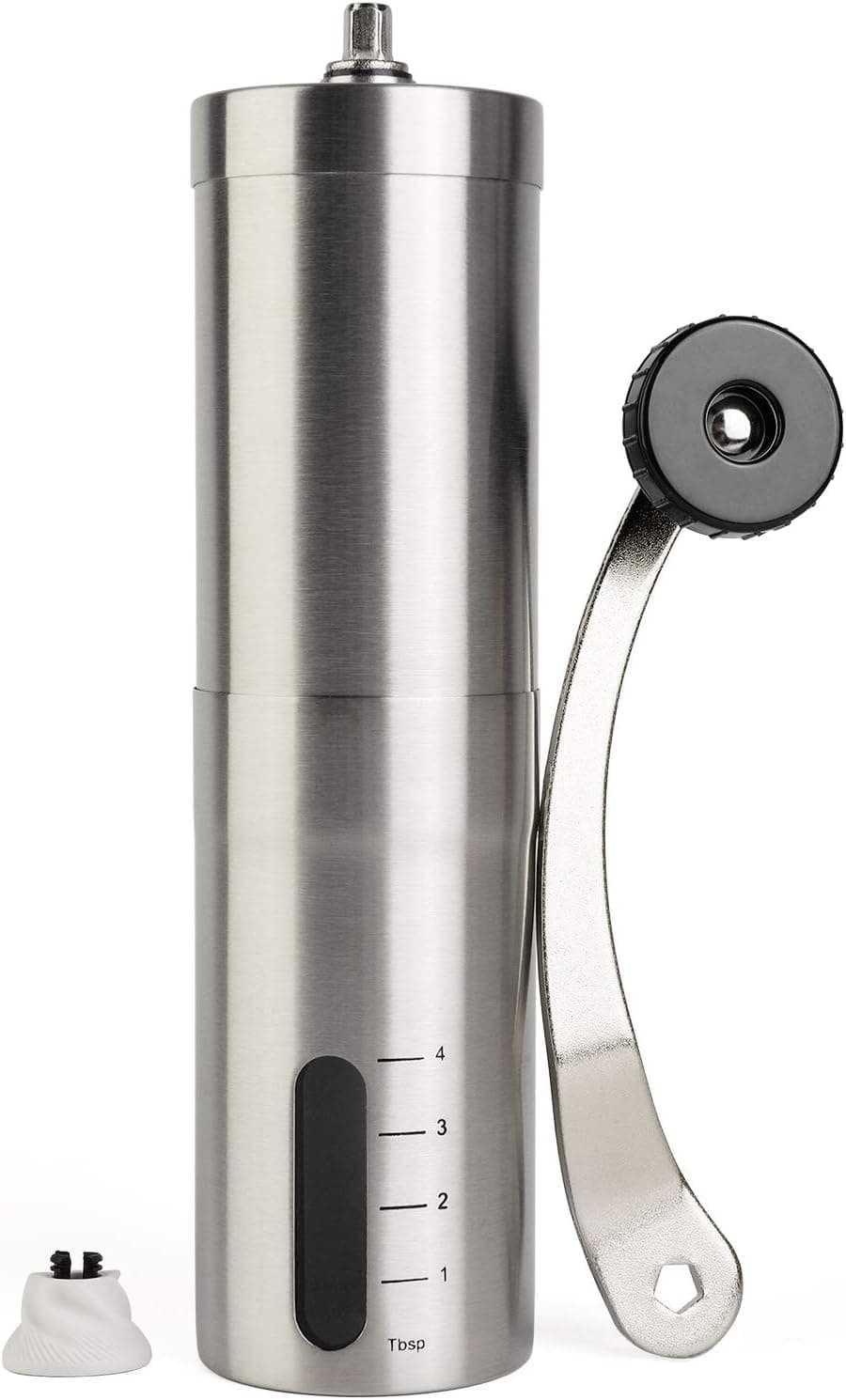 Moinho de café manual de cerâmica ajustável de rebarba cónica de aço inoxidável