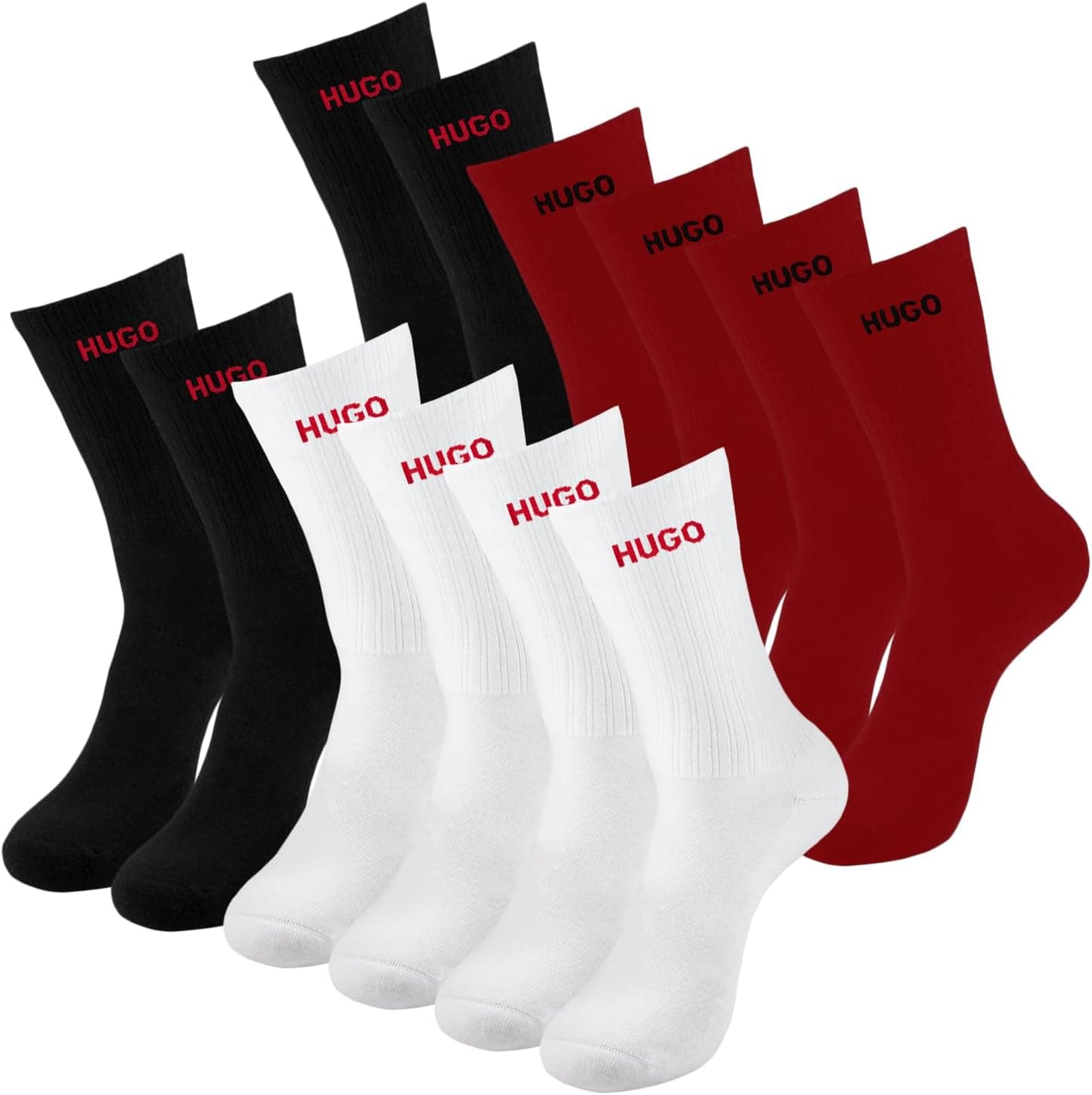 HUGO Meias curtas para homem, pack de 6 pares