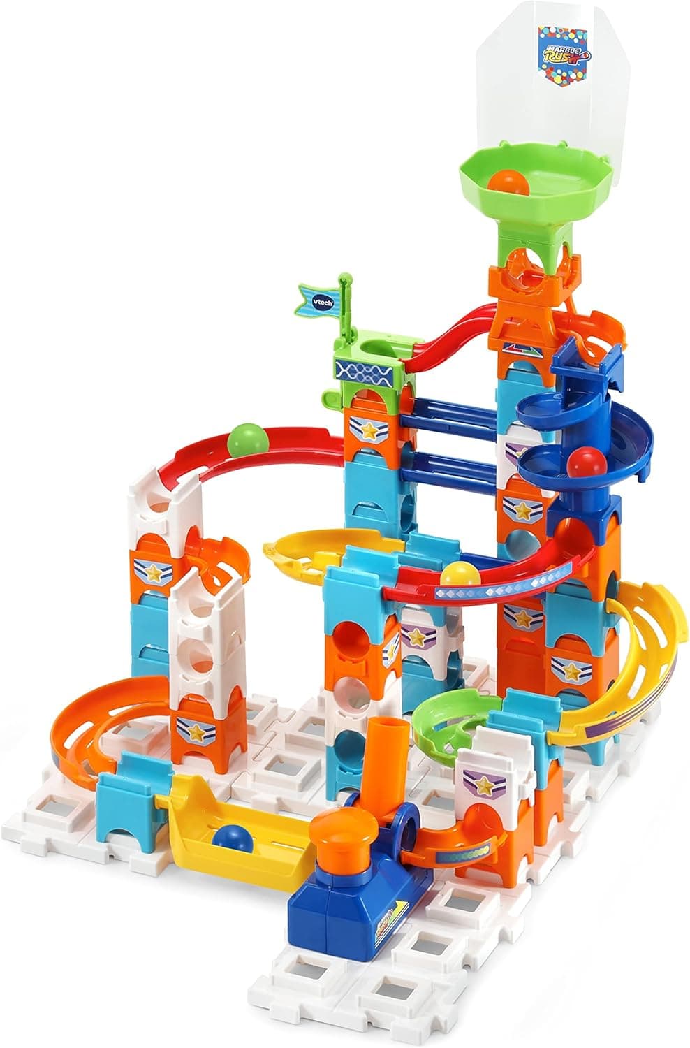 VTech Marble Rush Adventure Set S100, circuito de berlindes interativo para crianças + 4 anos, versão ESP