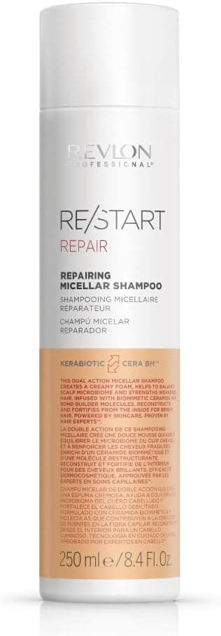 REVLON PROFESSIONAL RE/START REPAIR Champô misto reparador, champô fortalecedor, repara a fibra de cabelo, recuperação de cabelos danificados, traz força e brilho ao cabelo, 250 ml