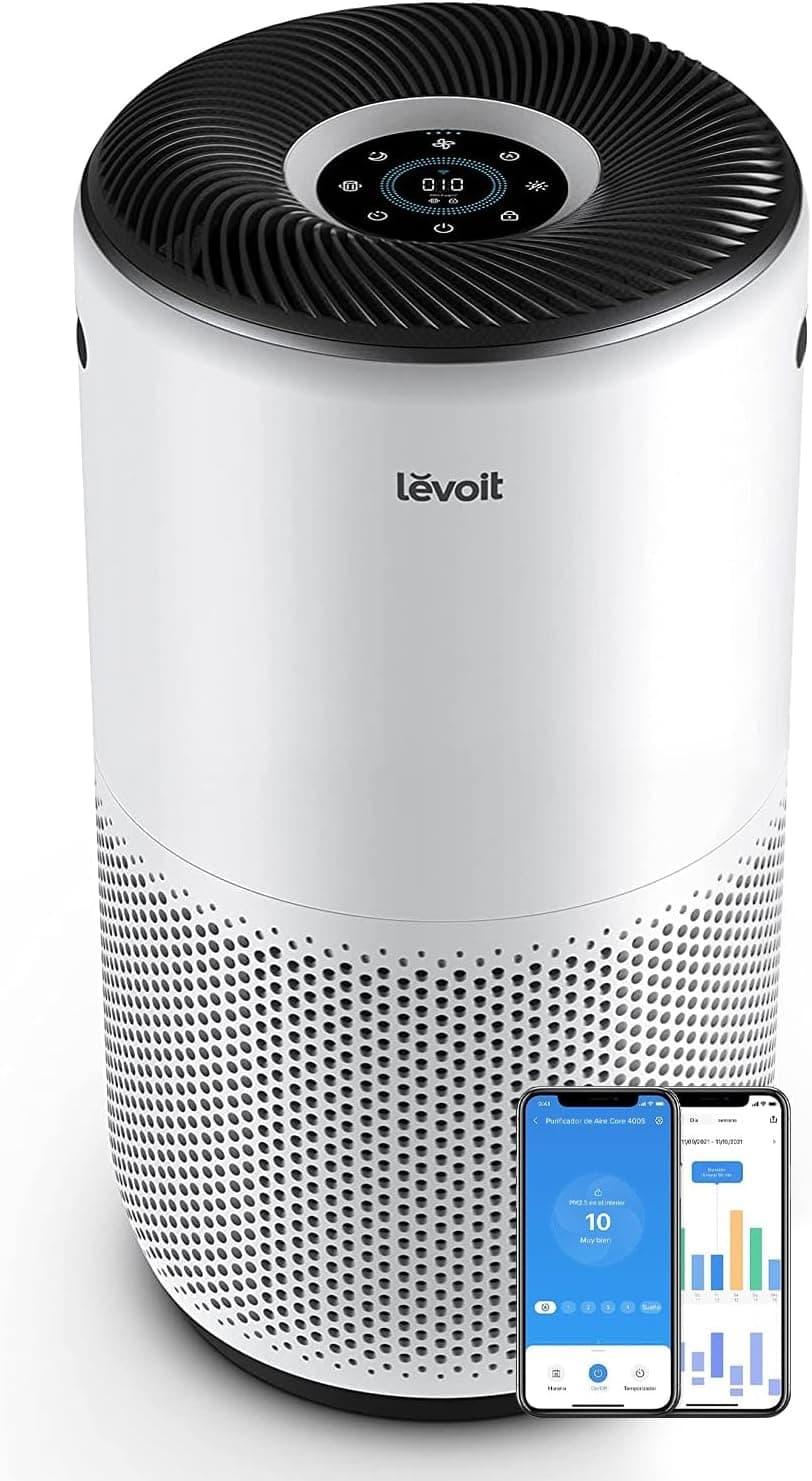 Levoit Core 400S | Purificador de ar inteligente com filtro HEPA e ligação Alexa para espaços até 83 m²