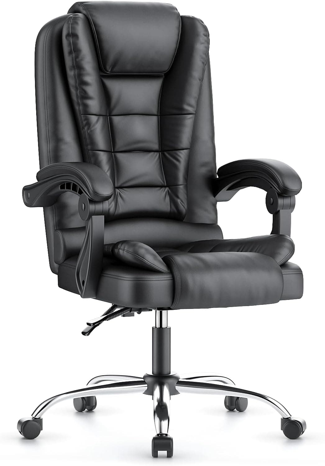 naspaluro Cadeira de escritório com encosto alto, função de inclinação, reclinável, ergonómico de altura ajustável, cadeira para computador