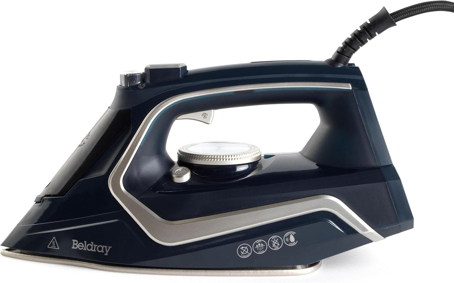 Beldray BEL01980VDE Ferro de 2600 watts - sola cerâmica antiaderente, controlo variável de temperatura/vapor, função de auto-limpeza, depósito de água de 280 ml, injeção de vapor de 140 g/min