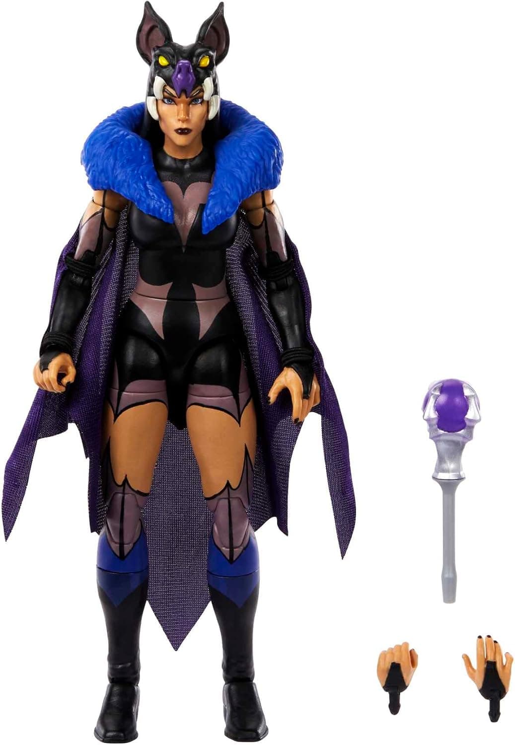 Masters do universo MOTU Revelation Evil Lyn figura de ação com acessórios, brinquedo + 6 anos (Mattel HLB39)