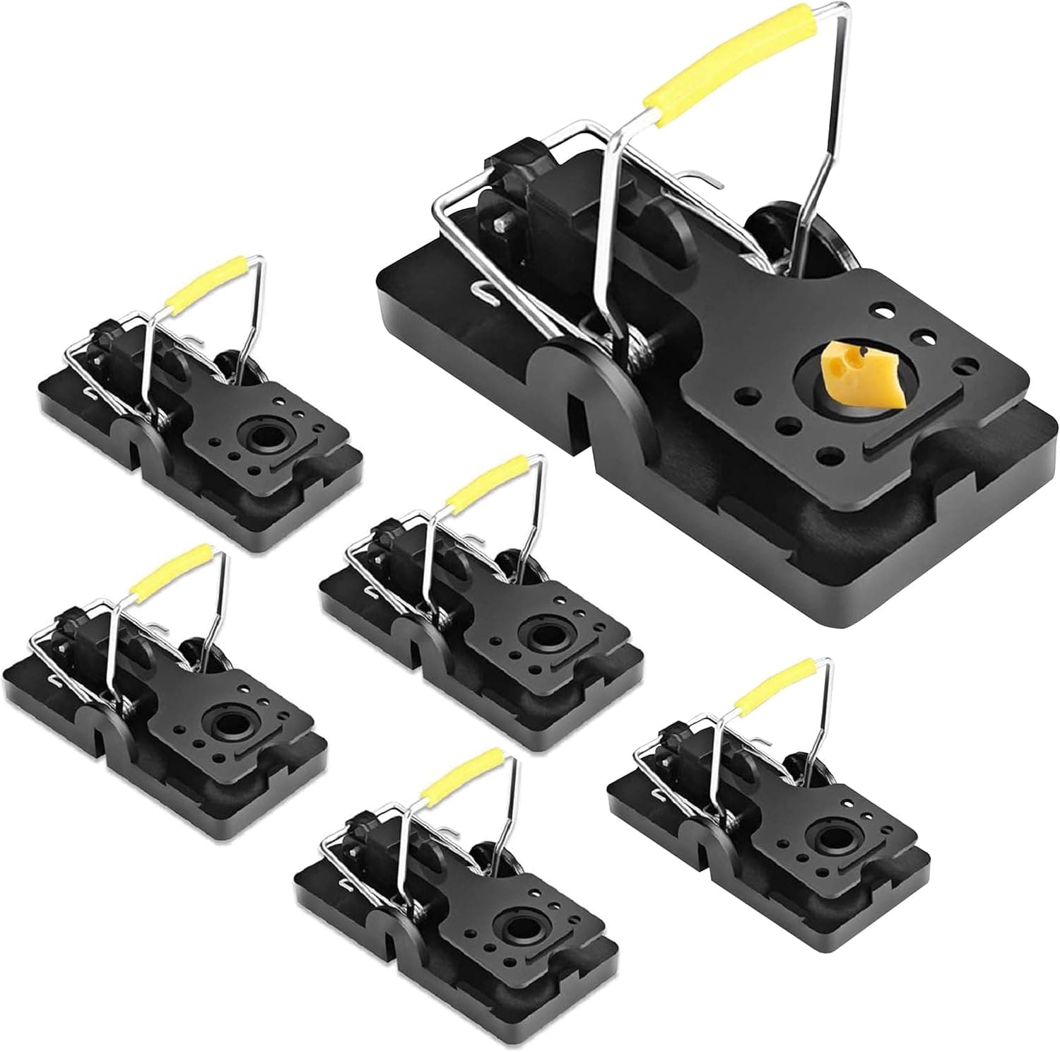 Aspectek | Armadilha reutilizável para ratos e ratinhos em pack de 6 unidades para interior e exterior