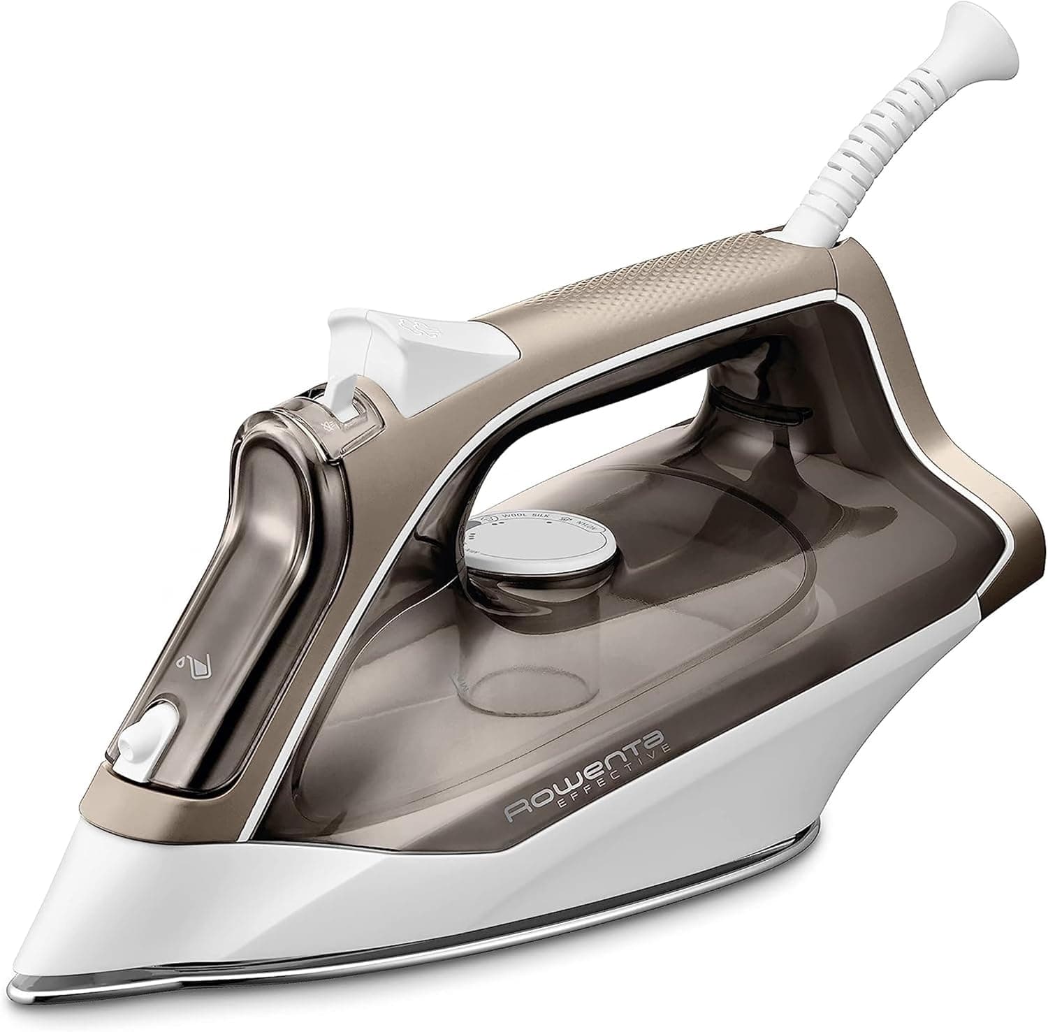 Rowenta Effective DX1635 Ferro a vapor de 2400 W, golpe a vapor de 120 g/min, configurações fáceis de usar, vapor automático, Autosteam, sola Microsteam 300 de aço inoxidável
