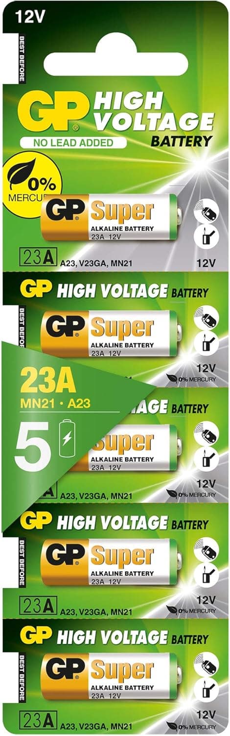 GP Batteries 23A Pilha alcalina de 12 V (embalagem de 5 unidades)