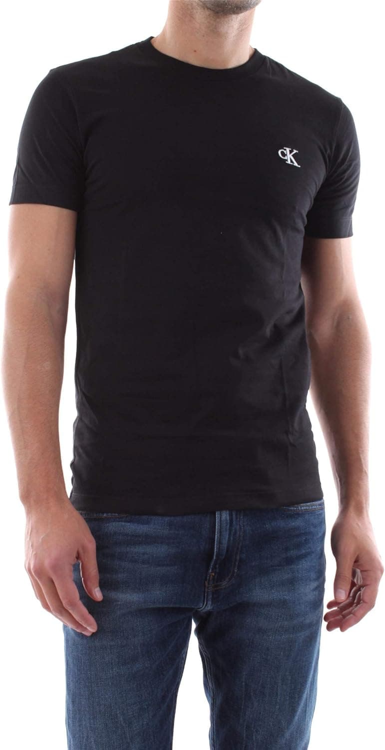 Calvin Klein Jeans CK Essential Slim Tee – T-shirt de Malha de Manga Curta para Homem
