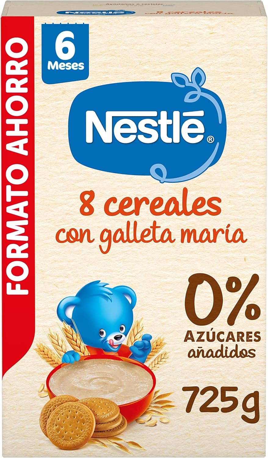 Nestle Papilla 8 cereais com bolacha, 725 g