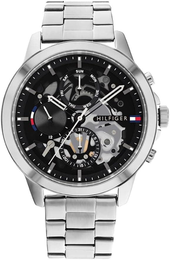 Relógio masculino Tommy Hilfiger analógico multifuncional de quartzo com bracelete em aço inoxidável 