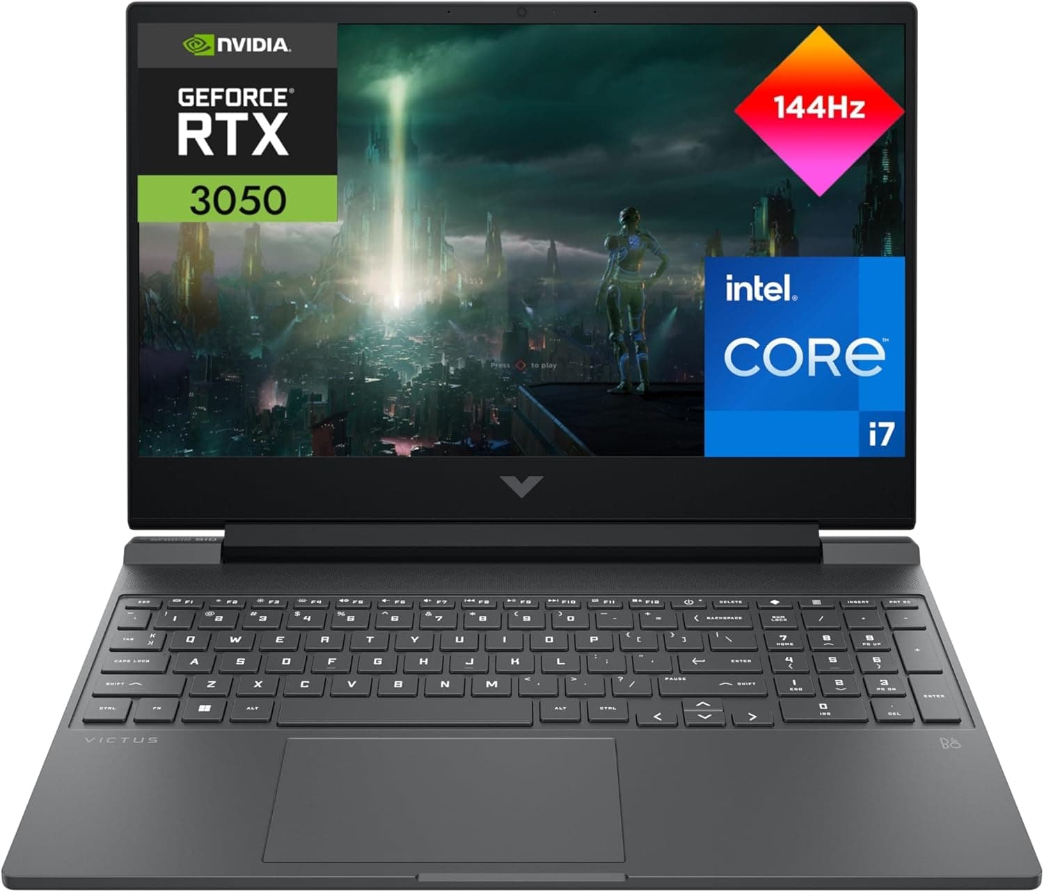 HP Victus 15-fa2003ns Computador portátil FHD de 15,6" (Intel Core i7-13620H, 16 GB RAM, 512 GB SSD, NVIDIA GeForce RTX 3050, FreeDOS) Black- teclado QWERTY espanhol