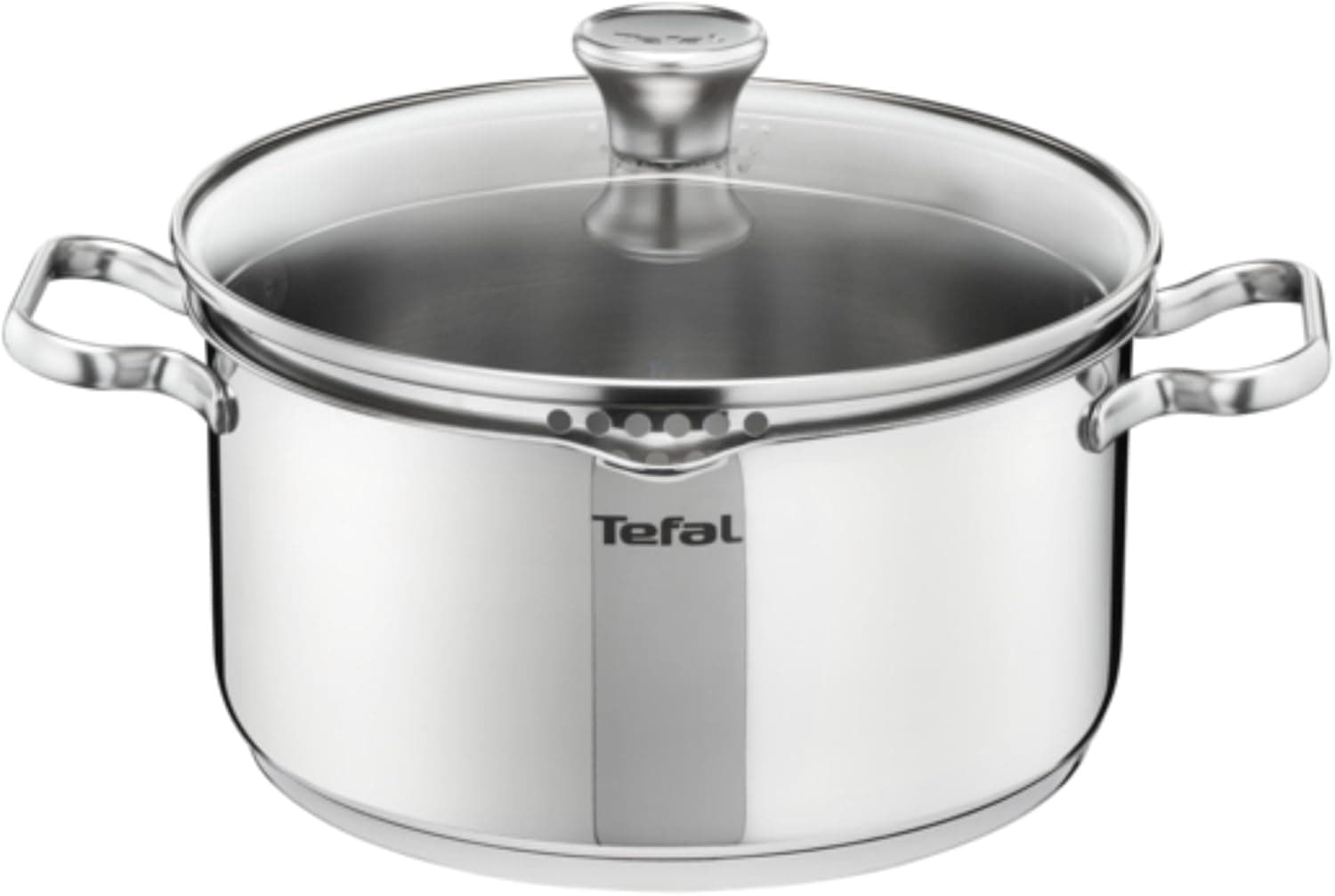 Tefal Duetto Caçarola de 20 cm, indução adequada, Thermo-Fusion, máquina de lavar louça e forno, marcas de medição, aço inoxidável