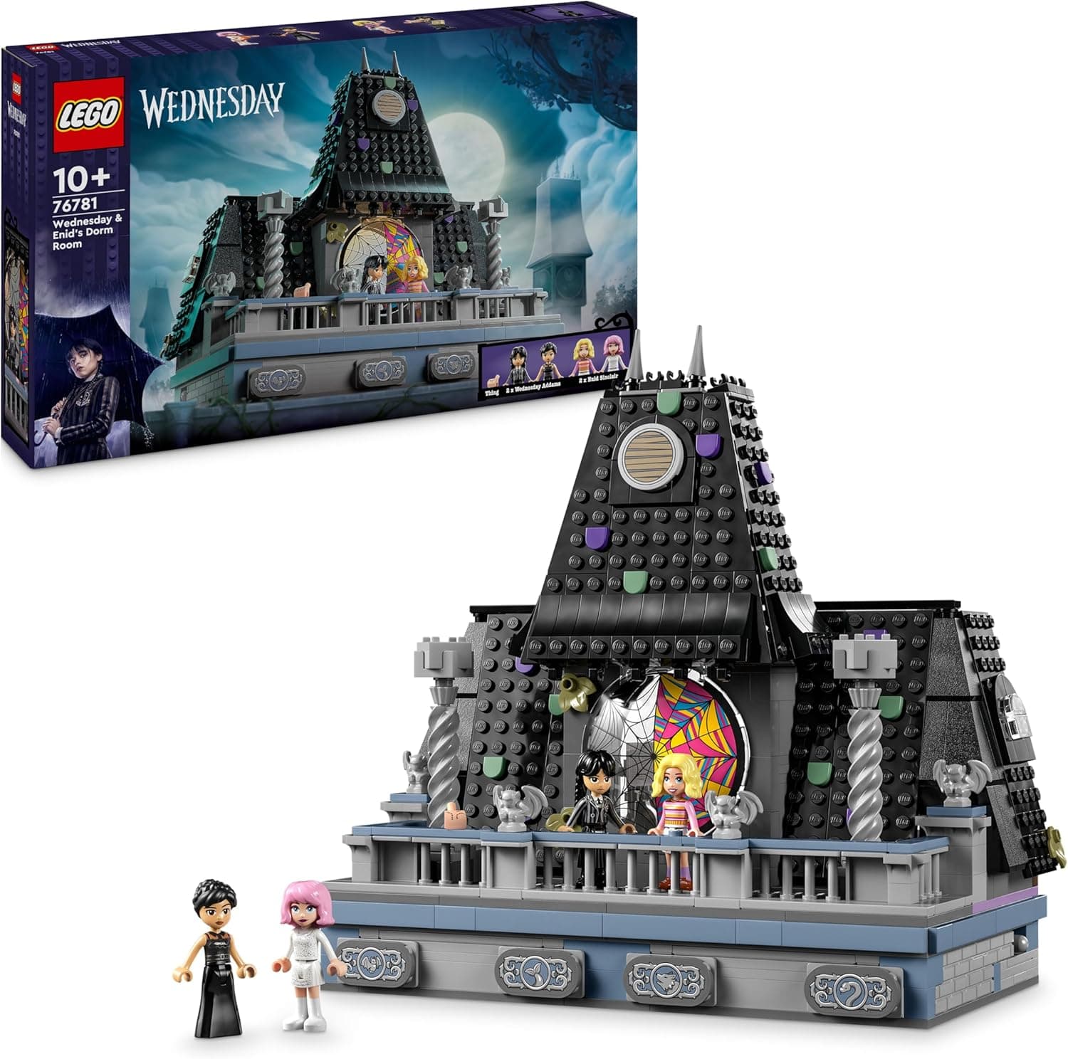 LEGO Wednesday Dormitório | Casa de bonecas da Academia Nevermore com 4 minifiguras para crianças a partir dos 10 anos